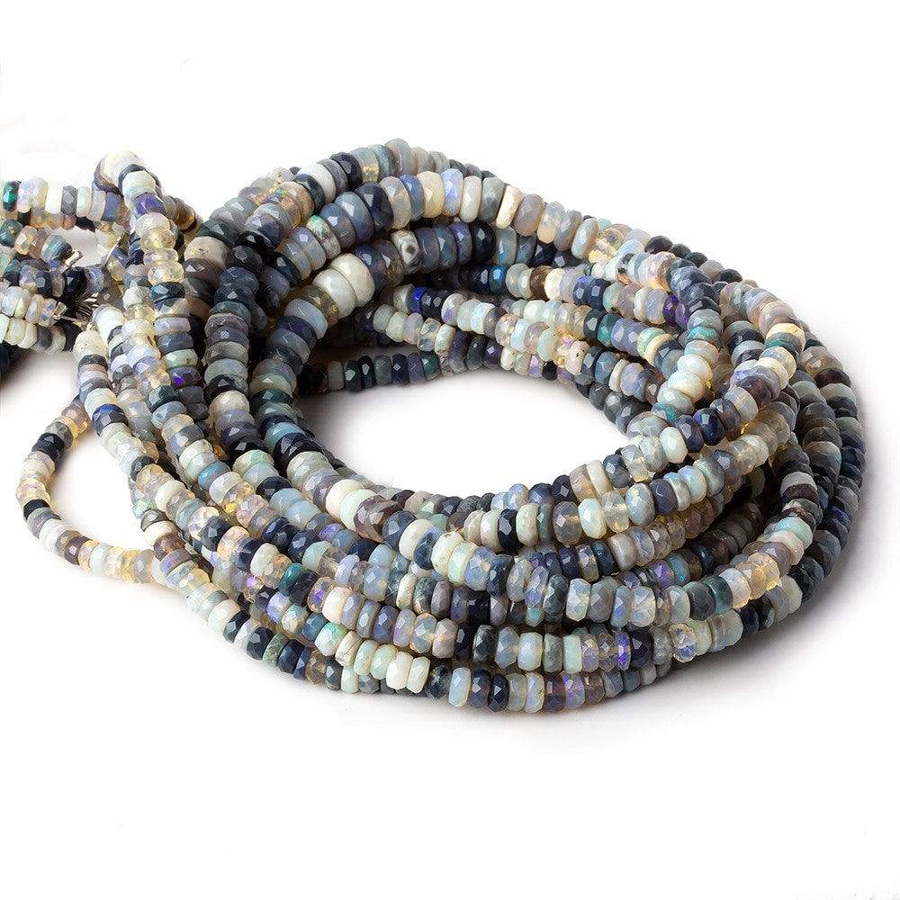 4-7mm Australian Opal Faceted Rondelles Beads 18 inch 195 pieces AA (ONLINE ORDER ONLY)