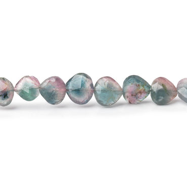 4-7mm Bi-Color Indicolite Tourmaline Faceted Heart 15.5 inch 75 Beads (ONLINE ORDER ONLY)