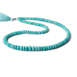 4-7mm Blue Turquoise faceted rondelles 16 inch 135 beads A (ONLINE ORDER ONLY)