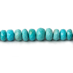 4-7mm Blue Turquoise faceted rondelles 16 inch 135 beads A (ONLINE ORDER ONLY)