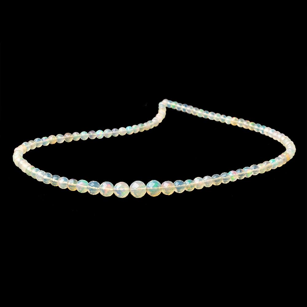 4-7mm Creamy Ethiopian Opal Faceted Rounds 17 inch 97 Beads AAA (ONLINE ORDER ONLY)
