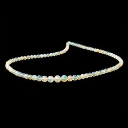4-7mm Creamy Ethiopian Opal Faceted Rounds 17 inch 97 Beads AAA (ONLINE ORDER ONLY)