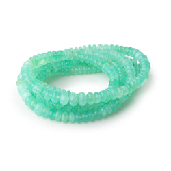 4-7mm Green Tanzanian Opal plain rondelles 18 inch 169 beads AA (ONLINE ORDER ONLY)