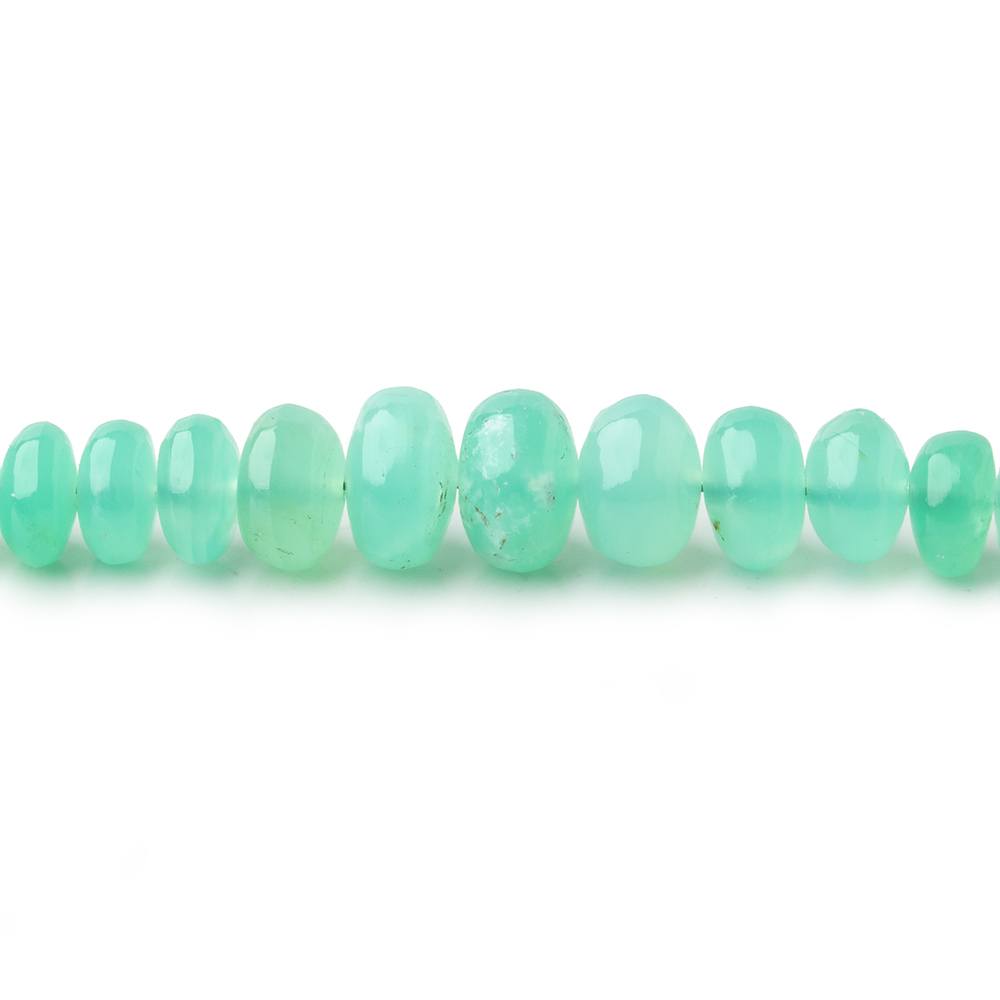 4-7mm Green Tanzanian Opal plain rondelles 18 inch 169 beads AA (ONLINE ORDER ONLY)