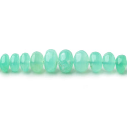 4-7mm Green Tanzanian Opal plain rondelles 18 inch 169 beads AA (ONLINE ORDER ONLY)
