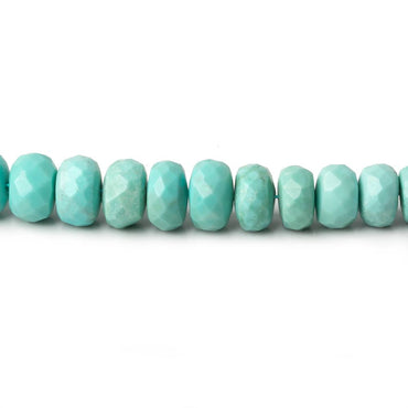 4-7mm Greenish Blue Turquoise faceted rondelles 16 inch 125 beads A (ONLINE ORDER ONLY)