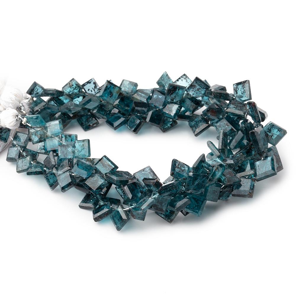 4.5-8mm Indigo Kyanite Bevel Cut Square Beads 7.5 inch 57 pieces (ONLINE ORDER ONLY)