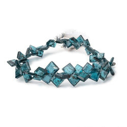 4.5-8mm Indigo Kyanite Bevel Cut Square Beads 7.5 inch 57 pieces (ONLINE ORDER ONLY)
