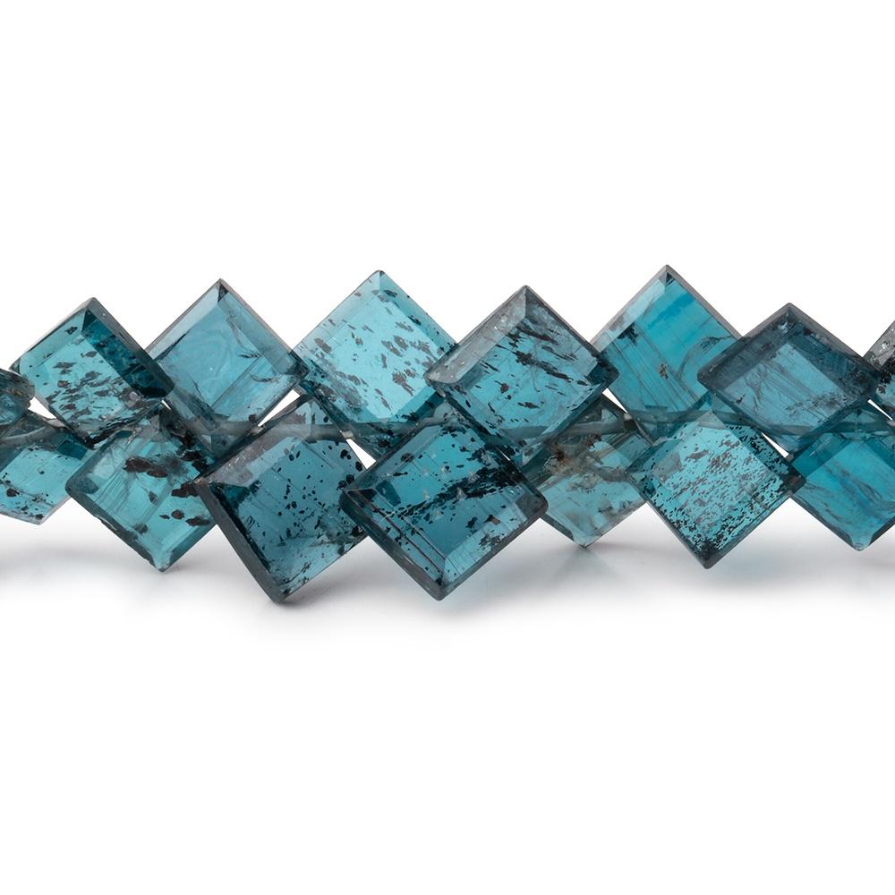4.5-8mm Indigo Kyanite Bevel Cut Square Beads 7.5 inch 57 pieces (ONLINE ORDER ONLY)