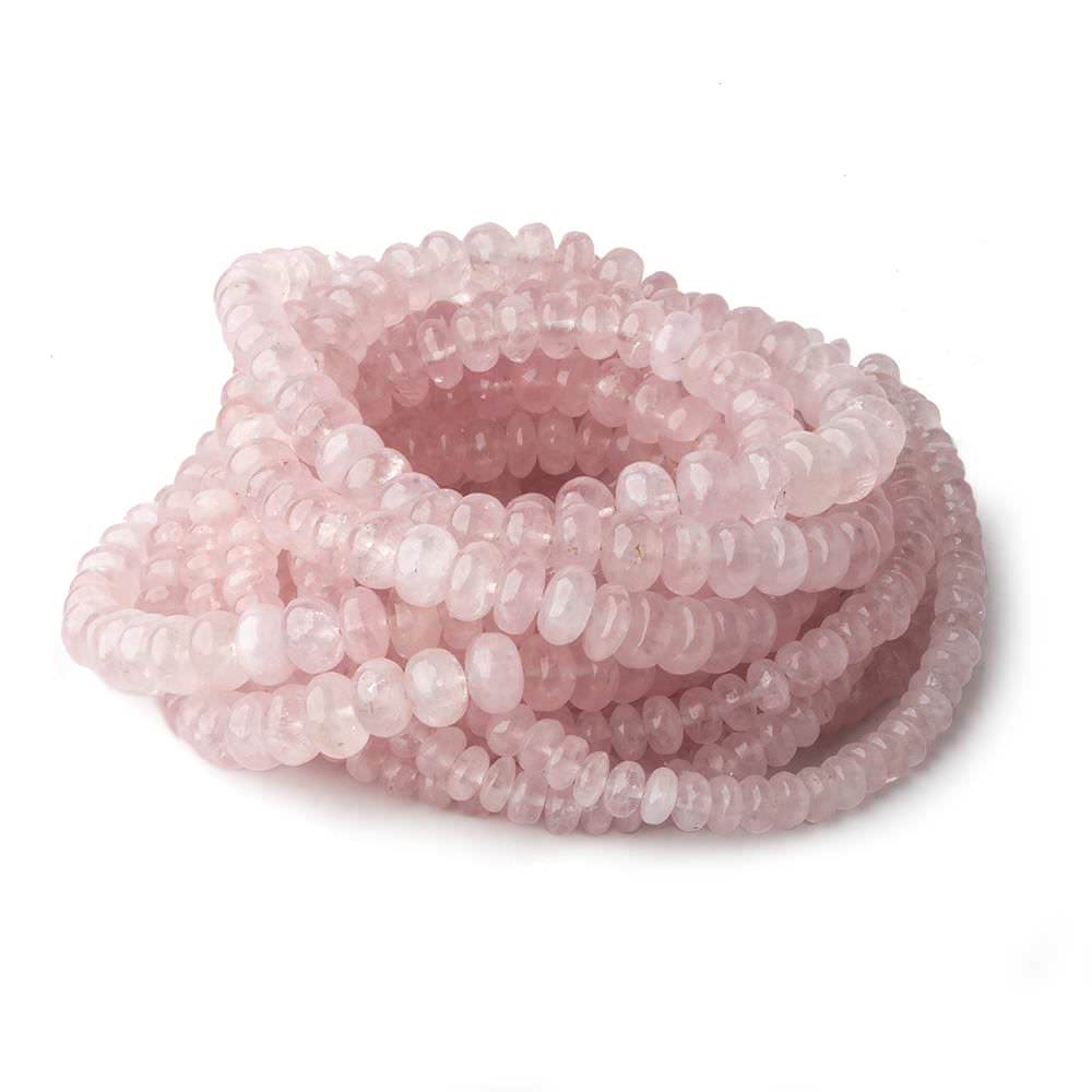 4-7mm Morganite plain rondelle beads 18 inch 138 pieces (ONLINE ORDER ONLY)