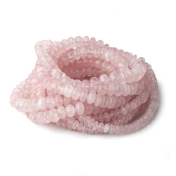 4-7mm Morganite plain rondelle beads 18 inch 138 pieces (ONLINE ORDER ONLY)