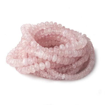 4-7mm Morganite plain rondelle beads 18 inch 138 pieces (ONLINE ORDER ONLY)