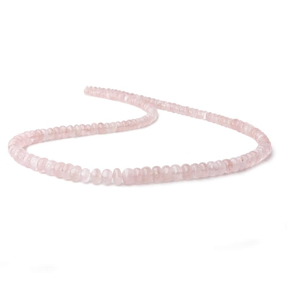 4-7mm Morganite plain rondelle beads 18 inch 138 pieces (ONLINE ORDER ONLY)