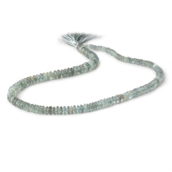 4-6mm Moss Aquamarine German Faceted Rondelle Beads 16 inch 161 pieces (ONLINE ORDER ONLY)