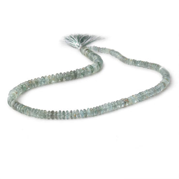 4-6mm Moss Aquamarine German Faceted Rondelle Beads 16 inch 161 pieces (ONLINE ORDER ONLY)