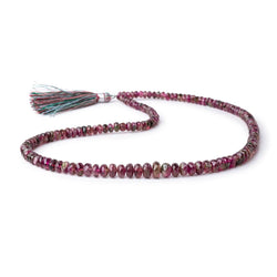 4-7mm Multi Color Rubellite Tourmaline Faceted Rondelles 16 inch 139 Beads AA (ONLINE ORDER ONLY)