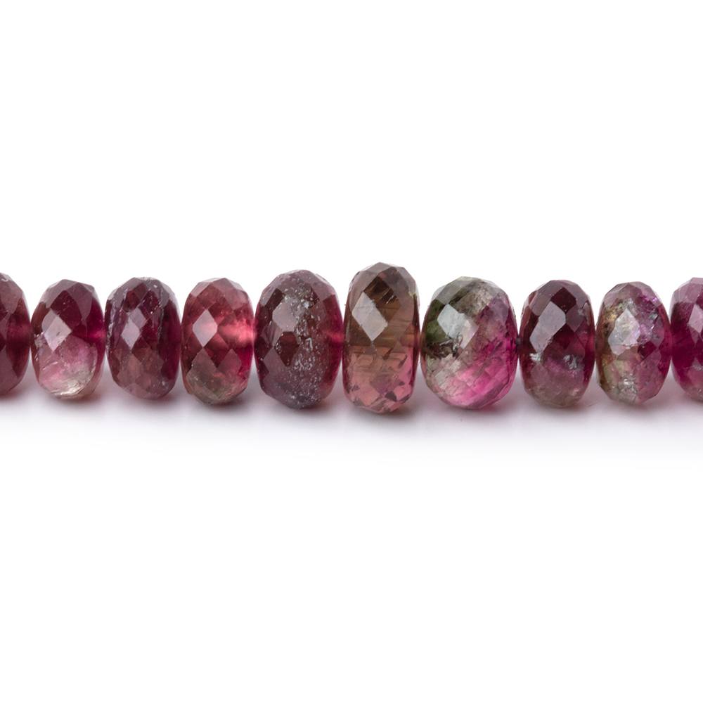 4-7mm Multi Color Rubellite Tourmaline Faceted Rondelles 16 inch 139 Beads AA (ONLINE ORDER ONLY)