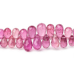 4-7mm Rubellite Tourmaline Faceted Tear Drop Beads 17.5 inch 288 pieces AAA (ONLINE ORDER ONLY)