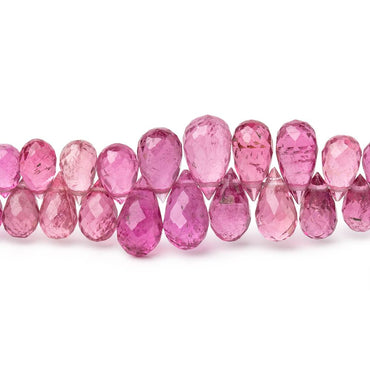 4-7mm Rubellite Tourmaline Faceted Tear Drop Beads 17.5 inch 288 pieces AAA (ONLINE ORDER ONLY)