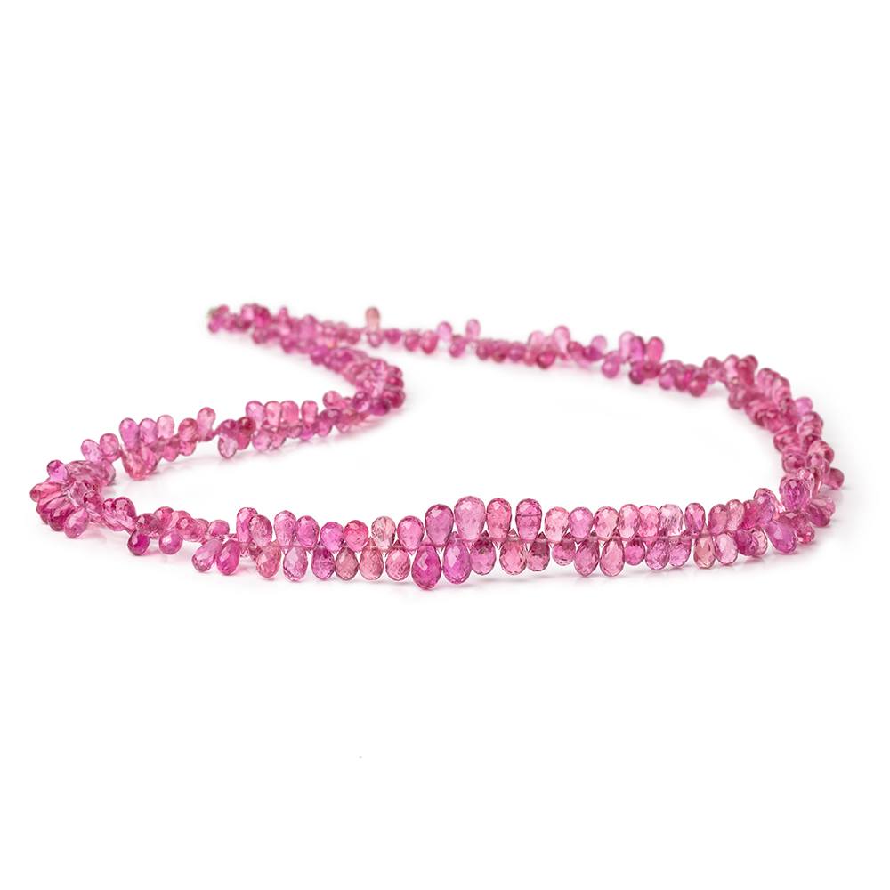 4-7mm Rubellite Tourmaline Faceted Tear Drop Beads 17.5 inch 288 pieces AAA (ONLINE ORDER ONLY)