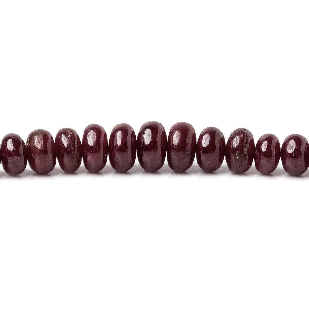 4-7mm Ruby plain rondelle Beads 20 inches 197 pieces (ONLINE ORDER ONLY)