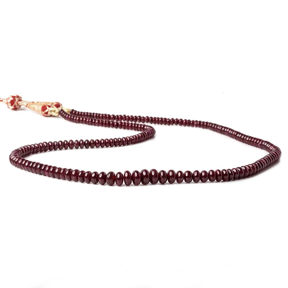 4-7mm Ruby plain rondelle Beads 20 inches 197 pieces (ONLINE ORDER ONLY)