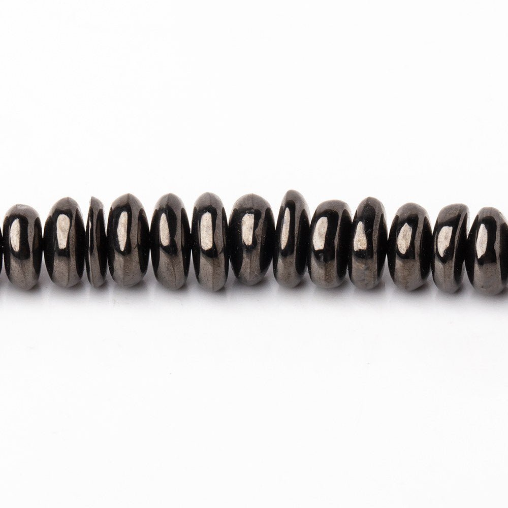 4-7mm Shungite Plain Rondelle Beads 18 inch 190 pieces (ONLINE ORDER ONLY)