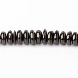 4-7mm Shungite Plain Rondelle Beads 18 inch 190 pieces (ONLINE ORDER ONLY)