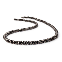 4-7mm Shungite Plain Rondelle Beads 18 inch 190 pieces (ONLINE ORDER ONLY)