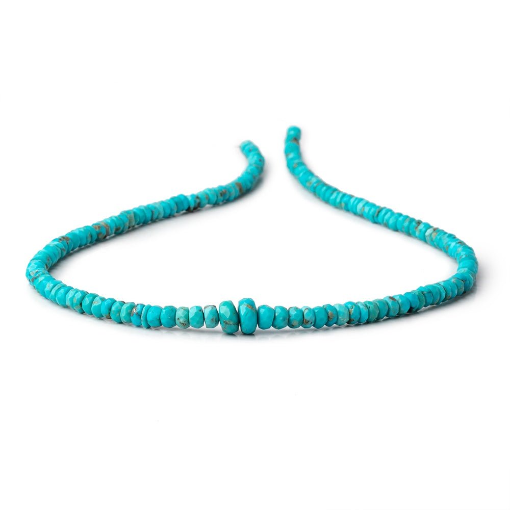 4-7mm Sleeping Beauty Turquoise Faceted Rondelle Beads 14.5 inch 160 pieces (ONLINE ORDER ONLY)