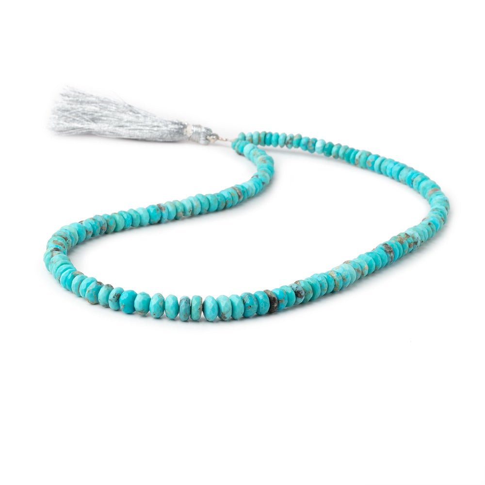 4-7mm Sleeping Beauty Turquoise Faceted Rondelle Beads 16 inch 240 pieces AA (ONLINE ORDER ONLY)