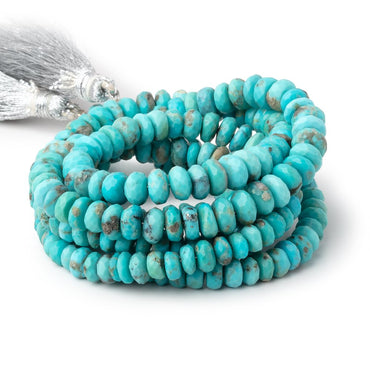 4-7mm Sleeping Beauty Turquoise Faceted Rondelle Beads 16 inch 240 pieces AA (ONLINE ORDER ONLY)