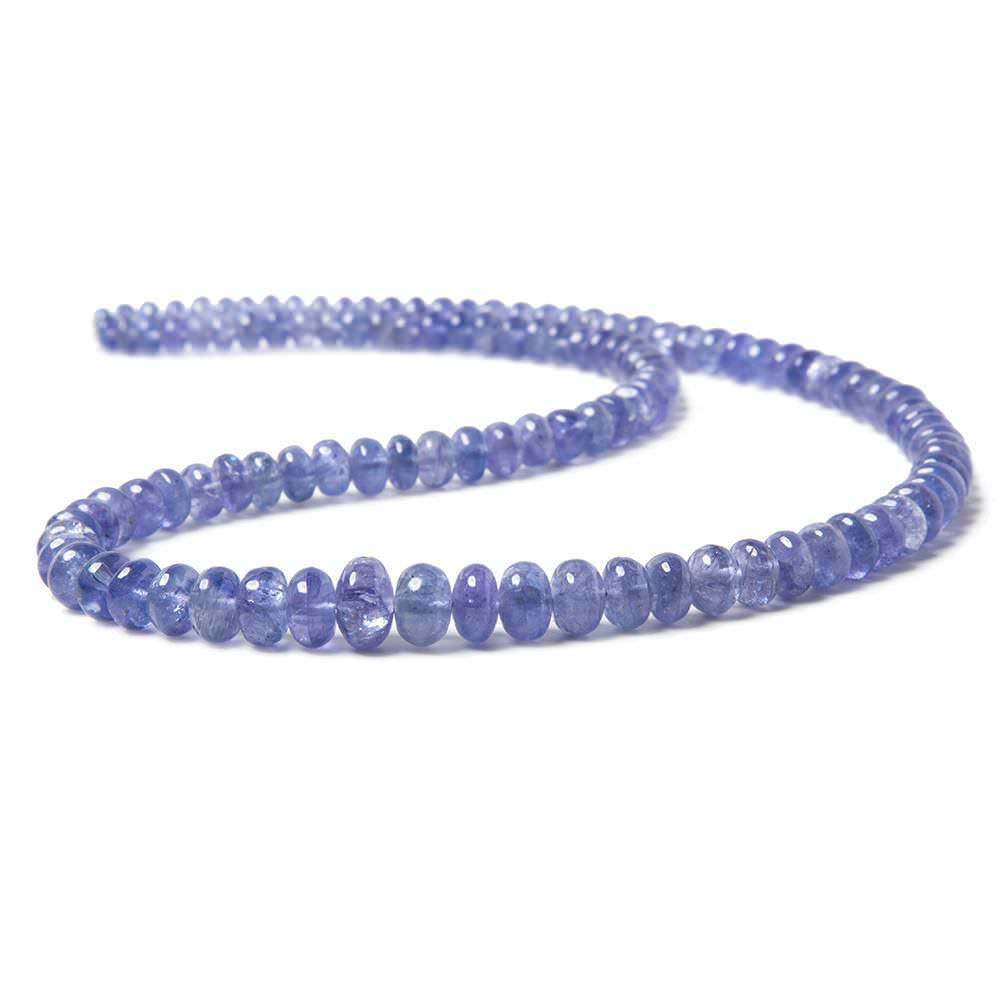 4-7mm Tanzanite Beads Plain Rondelle, A Grade 16 inch 117 pieces (ONLINE ORDER ONLY)