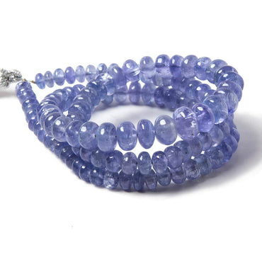 4-7mm Tanzanite Beads Plain Rondelle, A Grade 16 inch 117 pieces (ONLINE ORDER ONLY)