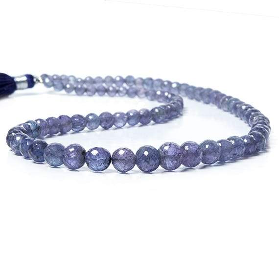 4-7mm Tanzanite faceted round Beads 16 inch 83 pieces (ONLINE ORDER ONLY)