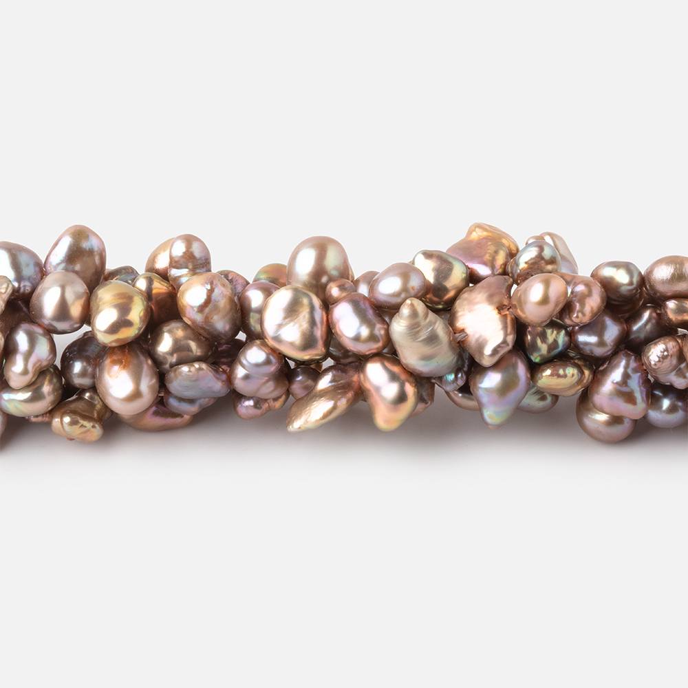 4-7mm Tri-Color Taupe Top Drilled Keshi Freshwater Pearl 14.75 inch 89 pieces (ONLINE ORDER ONLY)