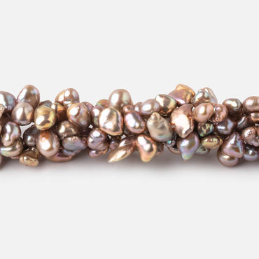 4-7mm Tri-Color Taupe Top Drilled Keshi Freshwater Pearl 14.75 inch 89 pieces (ONLINE ORDER ONLY)
