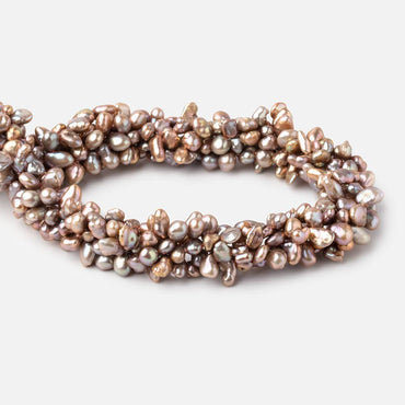 4-7mm Tri-Color Taupe Top Drilled Keshi Freshwater Pearl 14.75 inch 89 pieces (ONLINE ORDER ONLY)