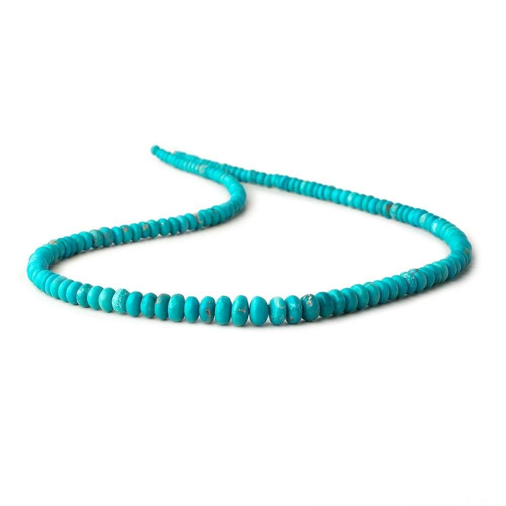 4-7mm Turquoise Plain Rondelle Beads 18 inch 157 pieces (ONLINE ORDER ONLY)