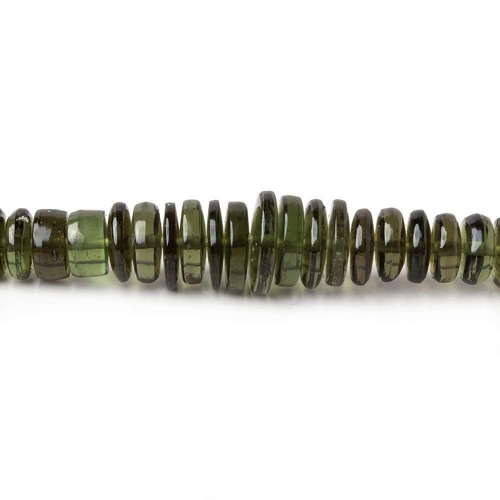 4-8.5mm Moldavite plain heshi beads 17 inch 229 pieces A grade (ONLINE ORDER ONLY)