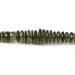 4-8.5mm Moldavite plain heshi beads 17 inch 229 pieces A grade (ONLINE ORDER ONLY)