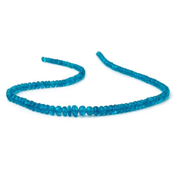 4-8.5mm Neon Blue Apatite Plain Rondelle Beads 18 inch 139 pieces AA (ONLINE ORDER ONLY)