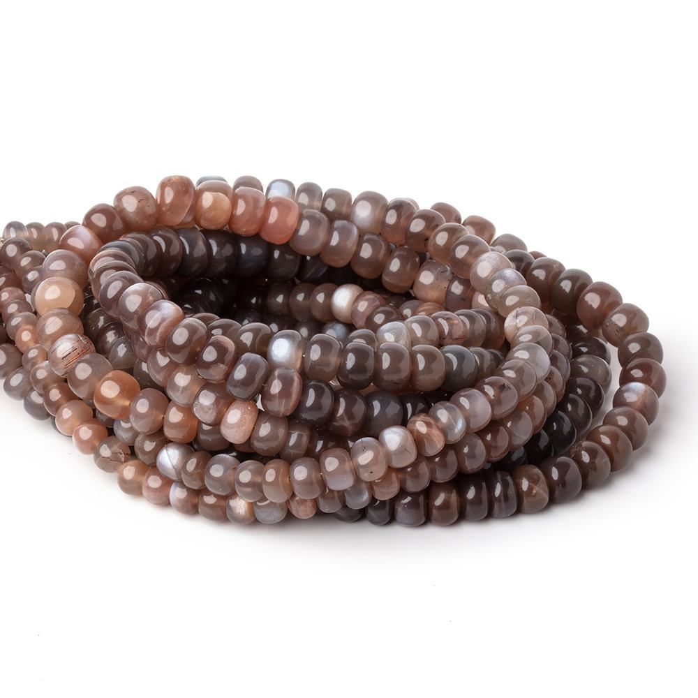 4-8mm Chocolate Moonstone Plain Rondelle Beads 16 inch 80 pieces (ONLINE ORDER ONLY)