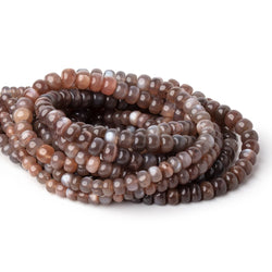 4-8mm Chocolate Moonstone Plain Rondelle Beads 16 inch 80 pieces (ONLINE ORDER ONLY)