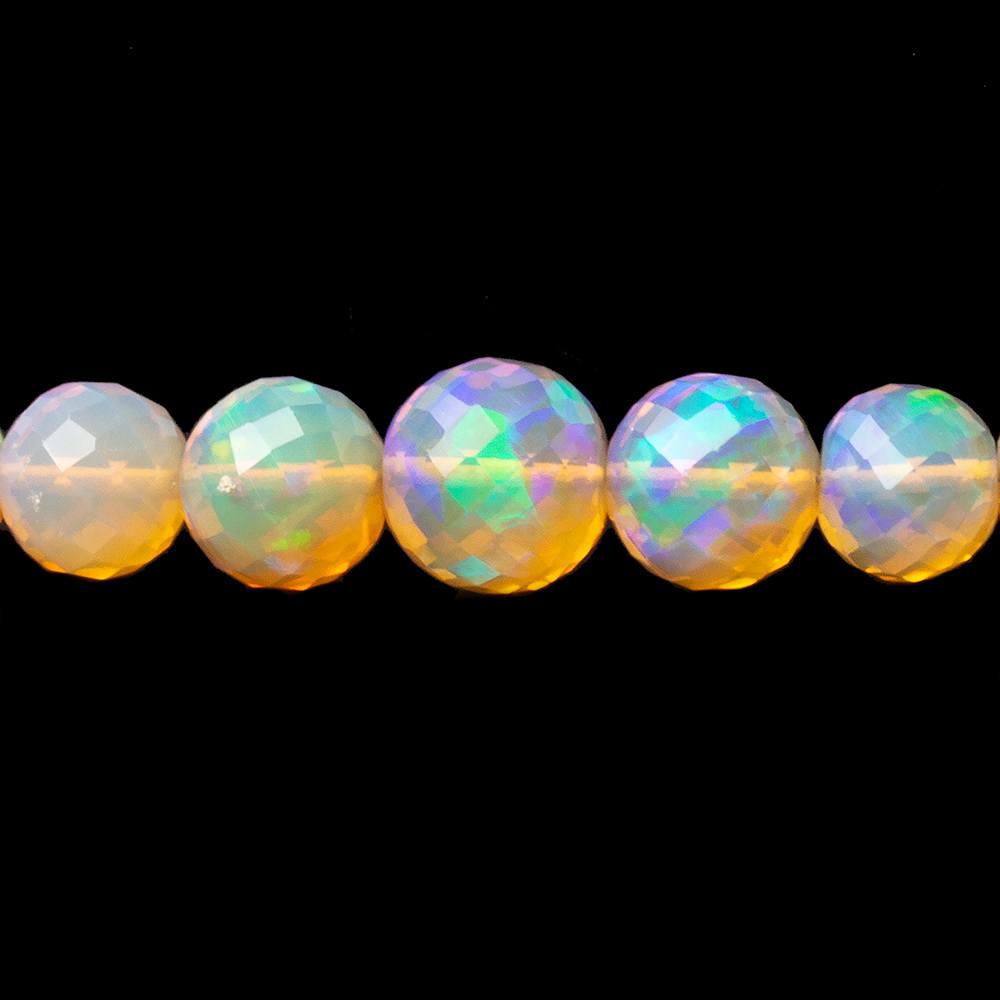4-8mm Golden Ethiopian Opal Faceted Rounds 18 inch 94 Beads AAA (ONLINE ORDER ONLY)