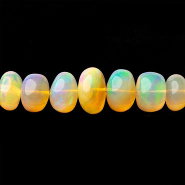 4-8mm Golden Ethiopian Opal Plain Rondelle Beads 16 inch 110 pieces AA (ONLINE ORDER ONLY)
