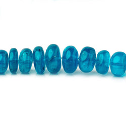 4-8mm Neon Blue Apatite Plain Rondelle Beads 18 inch 156 pieces A (ONLINE ORDER ONLY)
