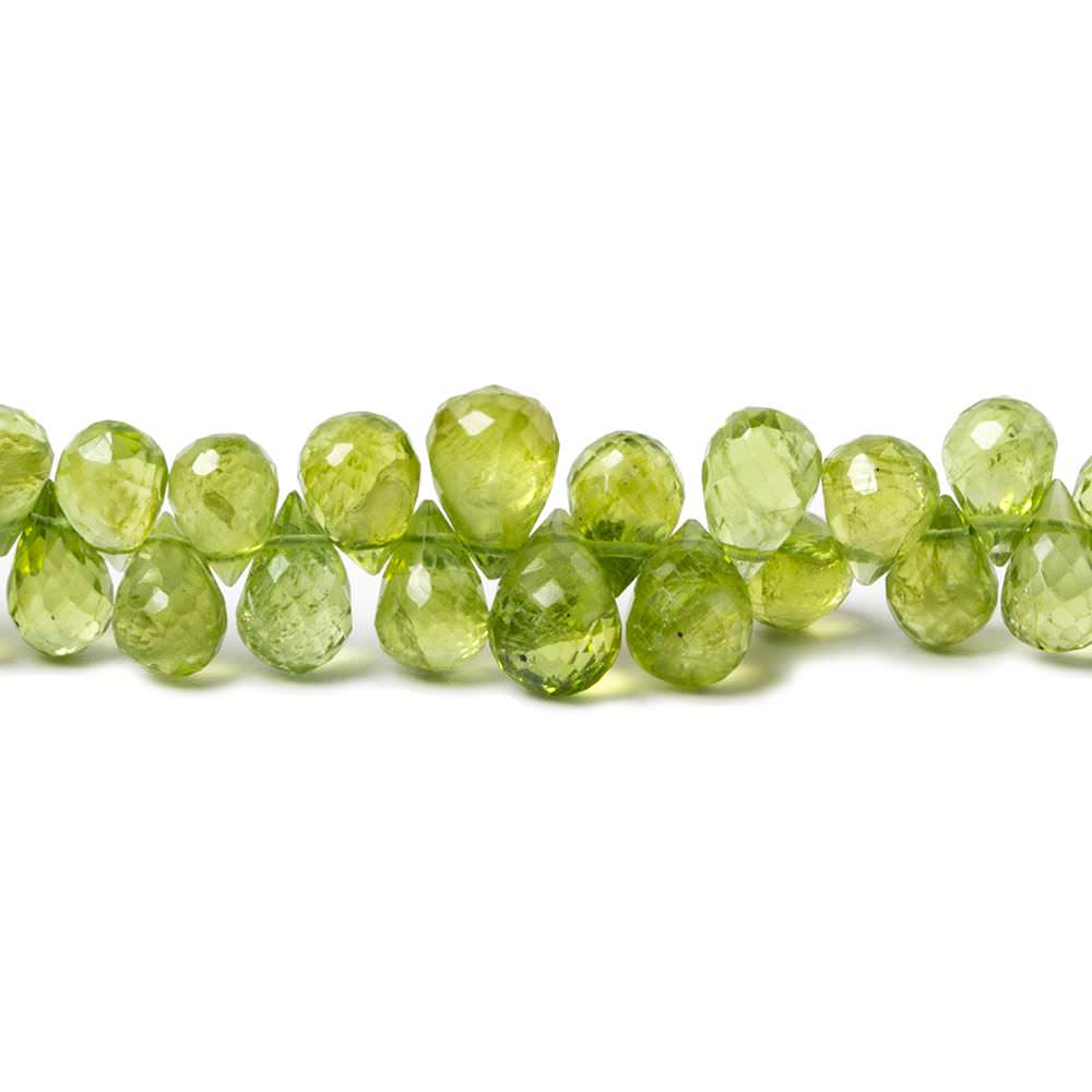 4-8mm Peridot Beads Tear Drop Briolette 9.25 inch 94 pieces (ONLINE ORDER ONLY)