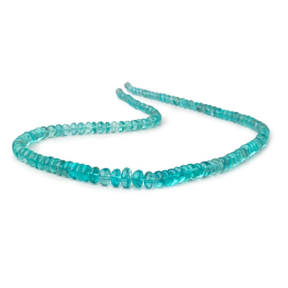 4-8mm Pool Blue Apatite Plain Rondelle Beads 18 inch 125 pieces AA (ONLINE ORDER ONLY)