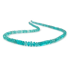 4-8mm Pool Blue Apatite Plain Rondelle Beads 18 inch 125 pieces AA (ONLINE ORDER ONLY)
